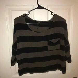 Striped crop sweater